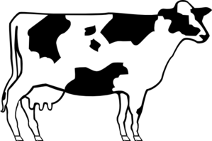 Simple Cow Art Clip Art